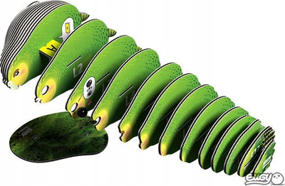 Lodër 3D ekologjike Teka Eugy Parrot Kakapo, puzzle 3D, 3 pjesë, jeshile
