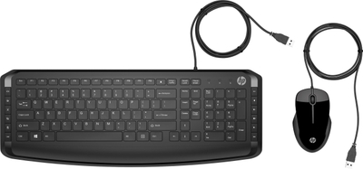 Set tastierë dhe maus HP 250, me kabllo, layout DE, i zi