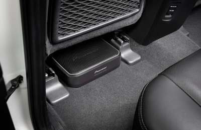 Subwoofer aktiv Pioneer TS-WX140DA, 170W, i vogël me komandë për basin, i zi