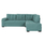 Divan këndor djathtë Jade 250x80-180x73-88Hcm (HM3144.04R), gjelbër