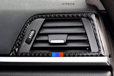 Veshje karboni për kornizën e majtë të grilës së ajrit MTuning BMW F30 F34, ABS, ngjitje dypalëshe