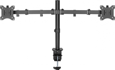Krah monitori Goobay Dual Flex për dy ekrane, 17-32", VESA 75/100, i zi