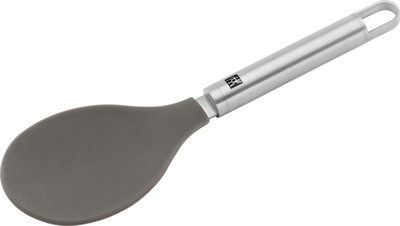 Lugë orizi Zwilling Pro, silikon rezistent ndaj nxehtësisë, dorezë çelik inox, gri