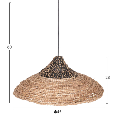 Llambë tavani Manila hemp 45×23–60 cm (HM7785), zezë
