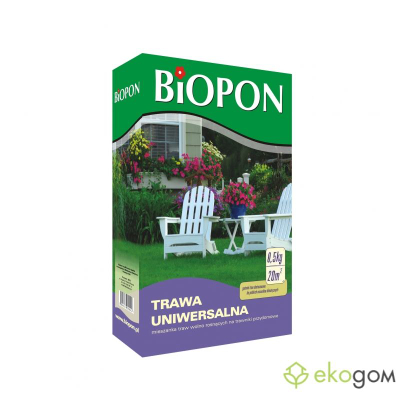 Семe за декоративна трева Biopon Universal Grass, 0,5 kg, отпорна на мраз, зелена