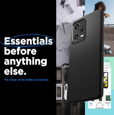 Mbrojtëse Spigen Liquid Air për Xiaomi Redmi Note 12 Pro 5G/POCO X5 Pro 5G, e zezë