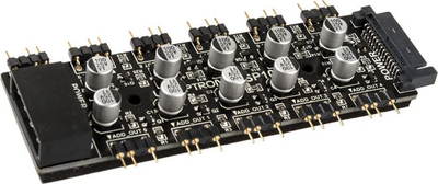 Хаб ARGB Lamptron SP101, 10 порти, 3 пин 5VDG, црн