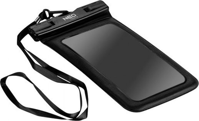 Këllëf uji për telefon Neo NEO, IPX8, deri 6.2", transparent/i zi