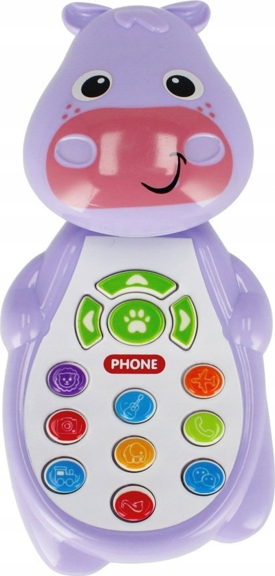 Музичка играчка телефон BAM BAM Hippo 499231, со звуци и мелодии, сина