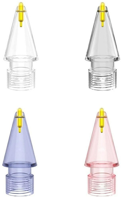 Резервни врвови stylus 4smarts Lucid, сет 4 парчиња, за Apple Pencil 1/2/USB C/Pro, повеќебојни
