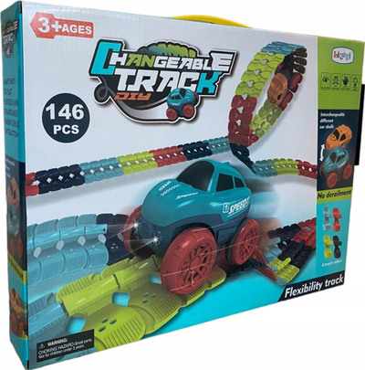 Pishtë fleksibël lodre Changeable Track, 184 copa, me makinë lodër, shumëngjyrëshe