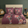 Set çarçafësh Good Morning Yuko, 2 copë, 100% pambuk, bordo me lule