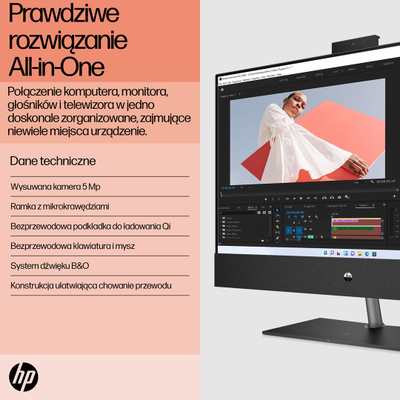 Kompjuter All-in-One HP 6J9N3EA, 31.5\", i5-12400T, 16GB RAM, 1TB SSD, GTX 1650, i zi