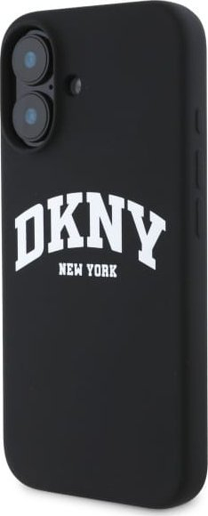 Mbrojtëse telefoni DKNY Liquid Silicone Arch Logo MagSafe, për iPhone 16, e zezë