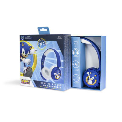 Kufje pa tela për kalamaj OTL Technologies SH0985 Sonic the Hedgehog, Bluetooth, kontroll volumi nga prindërit, blu