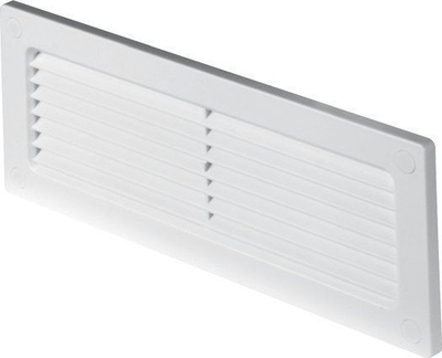 Grilë fundore ajrimi Dospel KP75-30, për kanal 75x150 mm, e bardhë