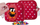 Çantë tualeti PIXIE CREW PIXIE Zipper Pouch, panel silikoni me pika, neopren, e kuqe
