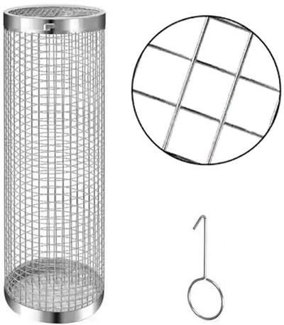 Shportë BBQ DA210A, cilindrike, çelik inox, 20cm, argjendtë