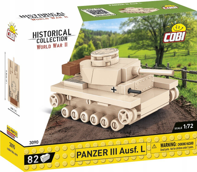 Сет за градење Cobi Historical Collection Panzer III Ausf. L, размер 1:72, повеќебоен