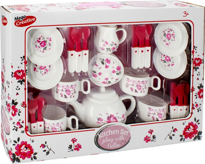 Set enësh kuzhine për kalamaj MEGA CREATIVE 474327, lojë me imagjinatë, shumë pjesë, shumëngjyrësh