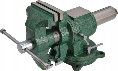 Мултифункционална менгема Awtools 5\"/125 mm, ротирачка основа 360°, леано железен труп, сина