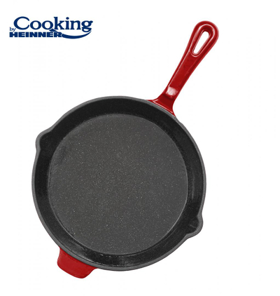 Tigan gize Cooking by Heinner Red Line, 26 cm, veshje emal, i kuq