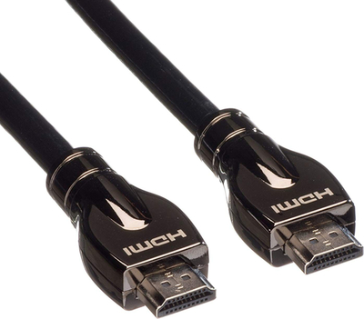 Kabllo HDMI ROLINE Ultra HD, 7.5m, 4K, me Ethernet, e zezë