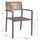 Kolltuk alumini profesionale, back ratan, 55,5×58,5×83 cm (HM5893.03)