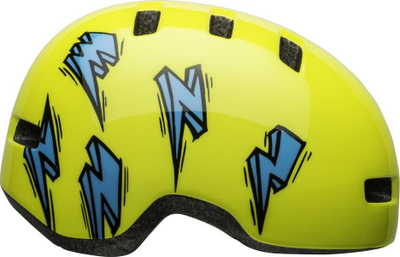Kaskë biçiklete për kalamajt Bell Lil Ripper, In-Mold, XS 45-52 cm, e kuqe me shkëlqim