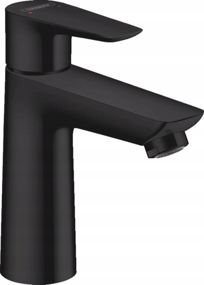 Rubinet lavamani Hansgrohe Talis E 110, miksër njëlevësh, DN15, e zezë mat