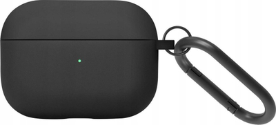 Силиконско куќиште Native Union Roam за AirPods Pro 2, со метален карабинер, црно