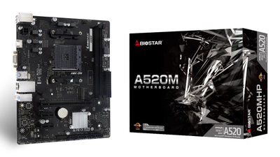 Матична плоча Biostar A520MHP, AM4, mATX, црна