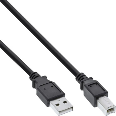 Kabllo USB InLine 70er B-Pack, USB 2.0 A në B, 2m, i zi