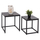 Set tavolina anësore Grelay 2-pjesësh MDF & metal 45×45×50 cm (HM8762.13)