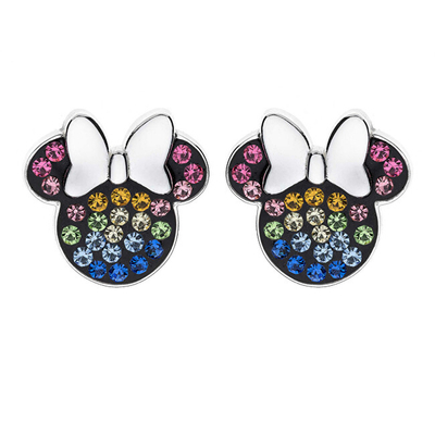 Disney Minnie Mouse Детски Обетки, Сребро 925, Мултибоја