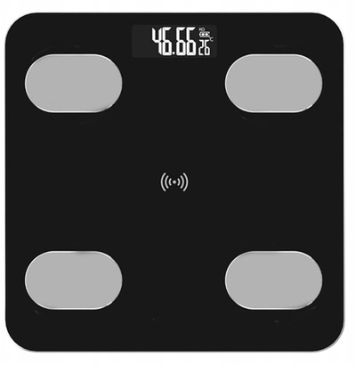 Peshore banjo inteligjente, Bluetooth, matje BMI BMR, xham i temperuar