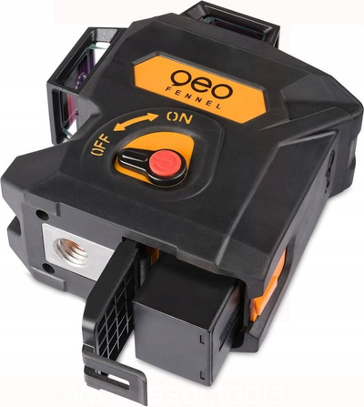 Nivel lazer Geo Fennel Geo6X SP KIT, vetënivelues, rreze pune 140 m, i zi portokalli