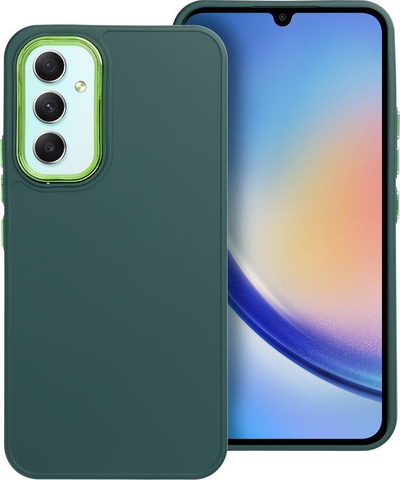 Kapak mbrojtës Frame për Samsung Galaxy A54 5G, TPU, kornizë e forcuar te kamera, jeshil