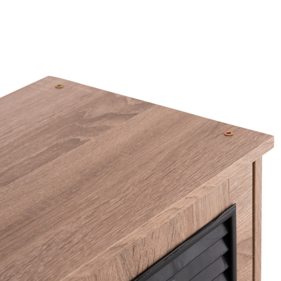[OUTLET] Raft për këpucë Mckenna 2-dyersh Sonama & e zezë 77×30×69 cm (HM2266.02), zezë