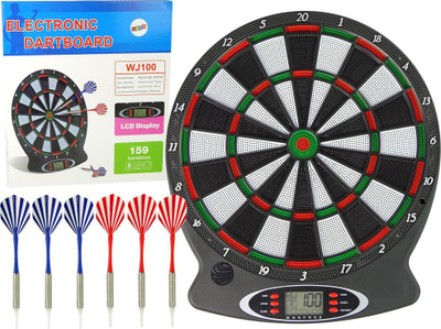 Tabelë elektronike darts Leantoys WJ100, 43x38cm, ekran LCD, shumëngjyrëshe