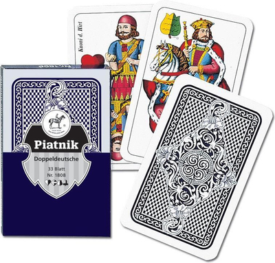 Lojë letra Piatnik Double German, set me 2 kuverta, me figura gjermane