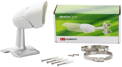 Mbajtëse kamerë AbraCam Bullet, për Ubiquiti AirCam, alumin, e bardhë