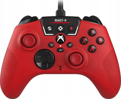 Gamepad Turtle Beach REACT-R me kabllo USB, për PC dhe Xbox Series X S, i kuq