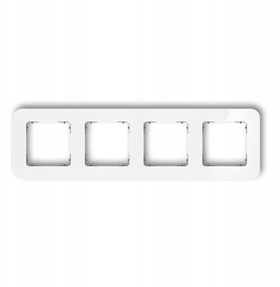 Kornizë elektrike ICON Universal, 4 vende, me efekt xhami, e bardhë
