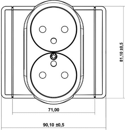 Prizë dyshe Karlik Flexi FGP-2z, monoblok, me mbrojtje për fëmijë, e bardhë