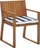 Set jastëkësh për karrige SASSARI, 8 copë, 46 x 46 cm, blu navy me vija