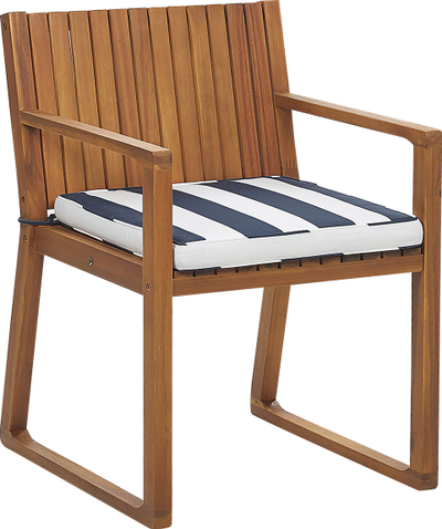 Set jastëkësh për karrige SASSARI, 8 copë, 46 x 46 cm, blu navy me vija