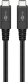 Kabllo USB Goobay USB-C USB4 Generation 3x2, 1 m, e zezë