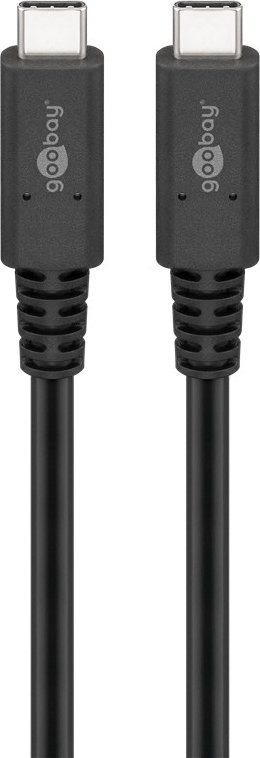 Kabllo USB Goobay USB-C USB4 Generation 3x2, 1 m, e zezë