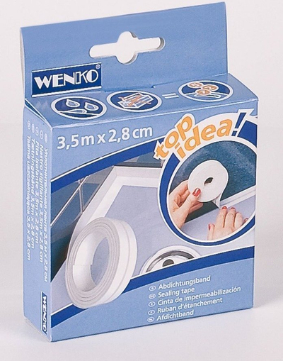 Shirit ngjitës waterproof Wenko, 350 x 2.8 cm, polietileni, i bardhë